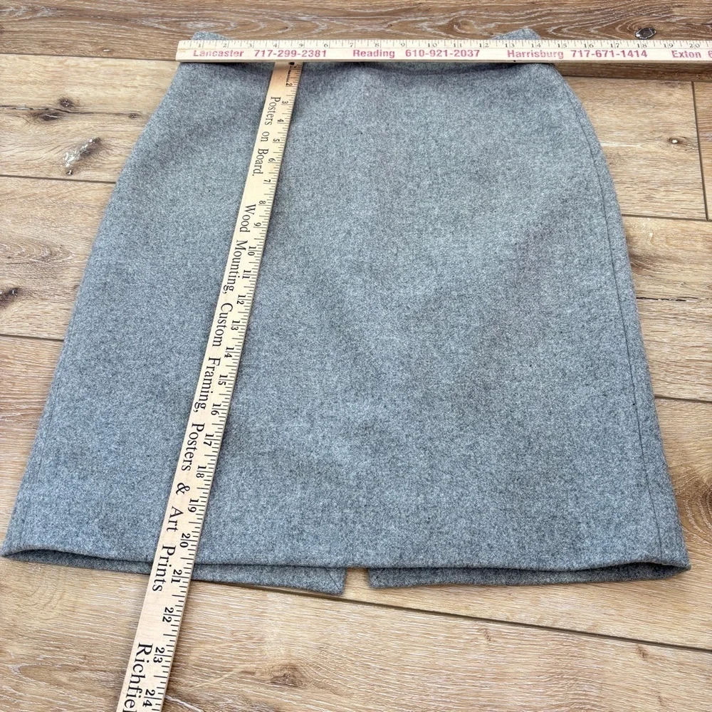 J. Crew Womens Size 4 The Pencil Skirt Wool Blend Gray Classic Preppy Academia